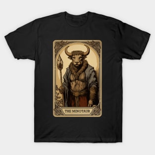 Minotaur Tarot Card Vintage Style T-Shirt